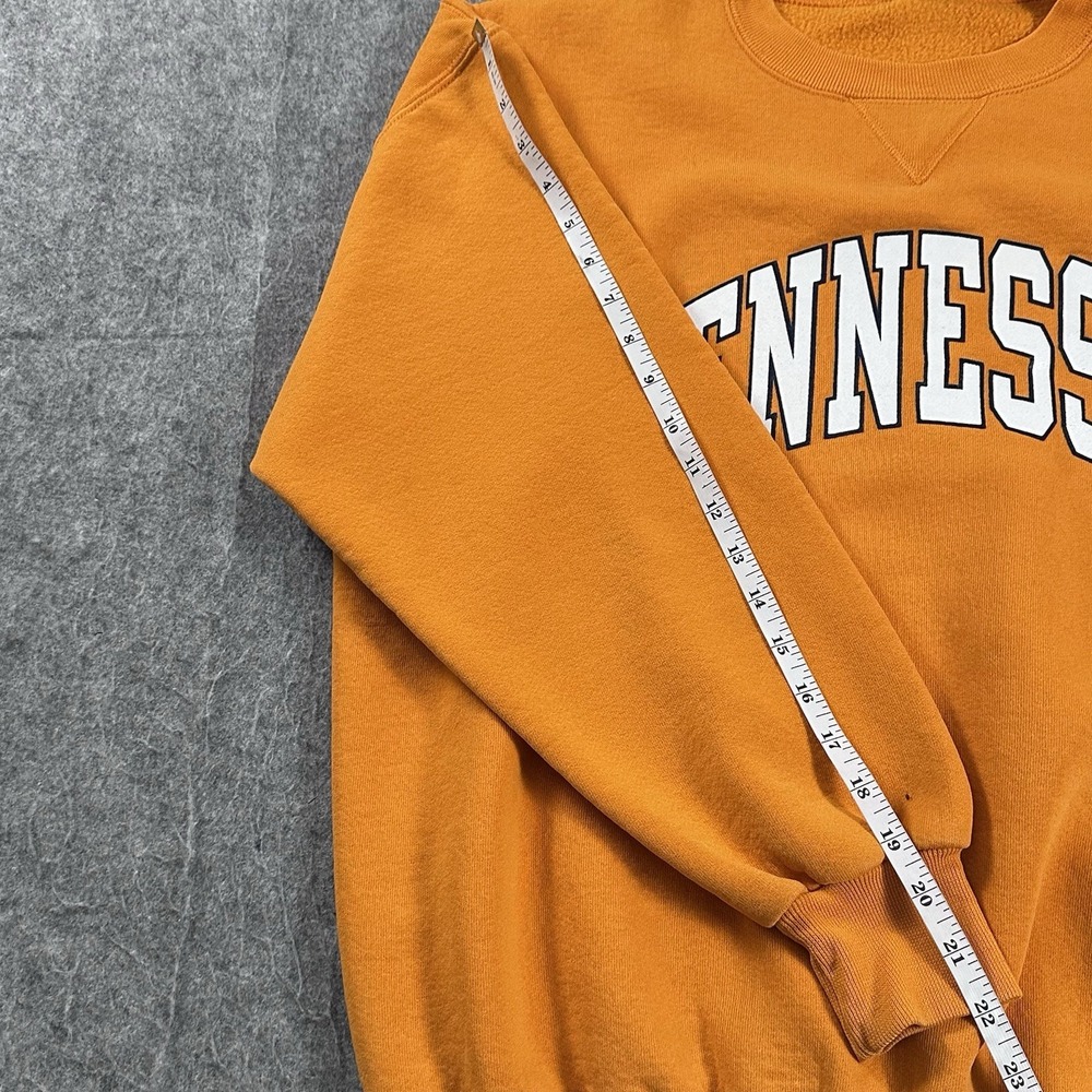 VTG Tennessee Russell Athletic Orange Blue Lettering Crewneck Sweatshirt SZ XL - Picture 4 of 6